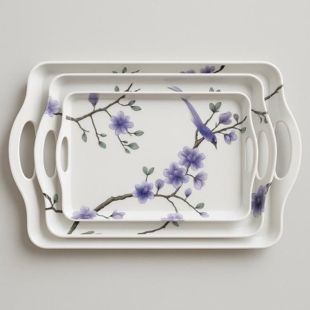 صينيه اكرلك مستطيل ملون